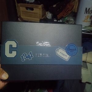 Coach Men's Combo Just Missing Small Spray.Black and Blue Leather Box
